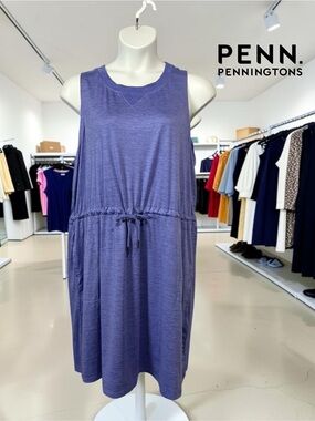 NEW, Active Zone Penningtons, Active Dress, 1X Blue Purple Heathered Sleeveless